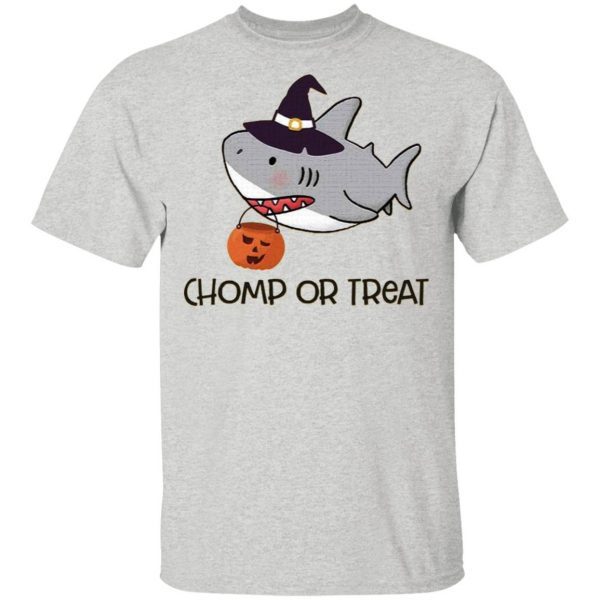 Chomp or Treat Shark Witches Halloween T-Shirt