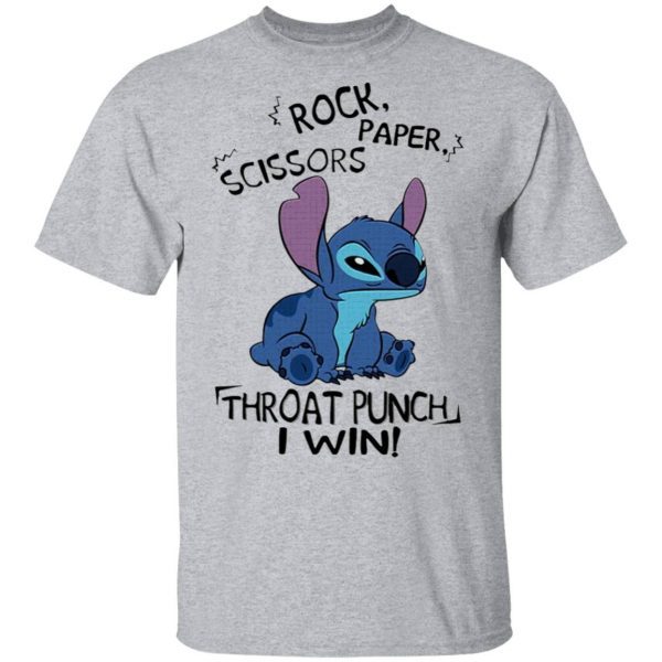 Stitch Rock paper scissors throat punch I win T-Shirt