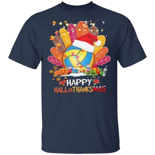 Volleyball Happy Hallothanksmas T-Shirt