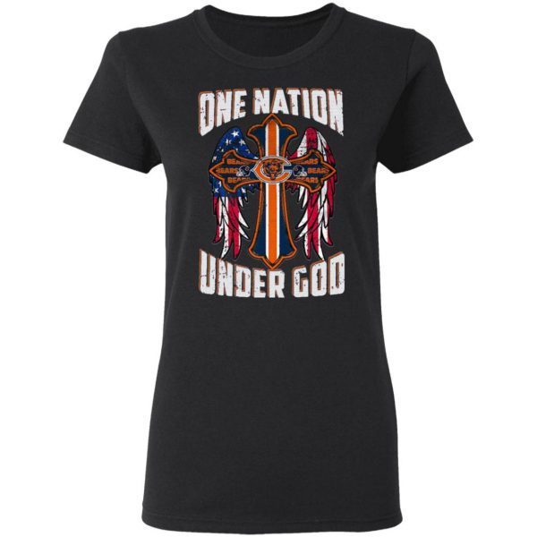 Chicago Bears One Nation Under God Cross T-Shirt