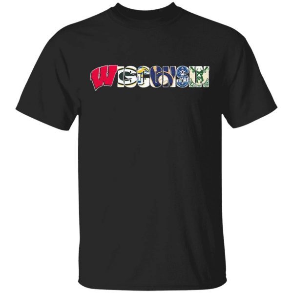 Wisconsin sport team city Green Bay Packers Milwaukee Brewers Milwaukee Bucks T-Shirt