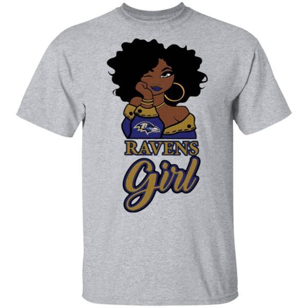 Black Girl Baltimore Ravens T-Shirt