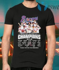 Atlanta Braves National League Championship Series Champions 2020 Thank You For The Memories Signatures T-Shirts