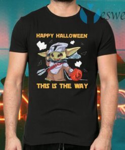 Baby Yoda Star War Happy Halloween this the way T-Shirts