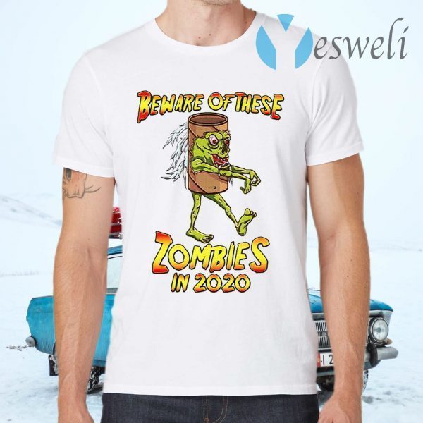 Beware Of These Zombies Funny Zombie Toilet Paper Pun Women Long T-Shirts