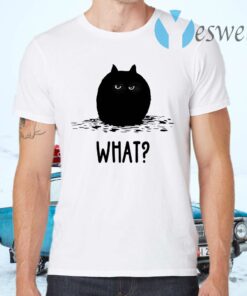 Black Cat Fat What T-Shirts