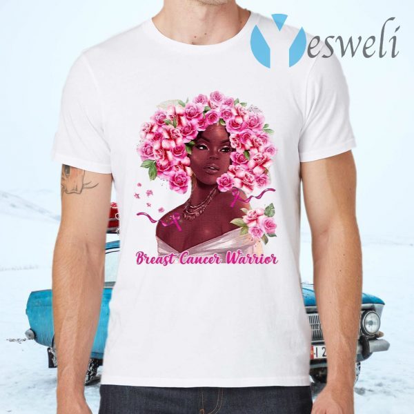 Black Girl Pink Warrior Breast Cancer Awareness T-Shirts