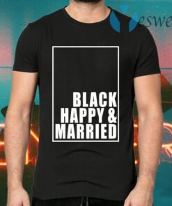 Black Happy And Married T-Shirts