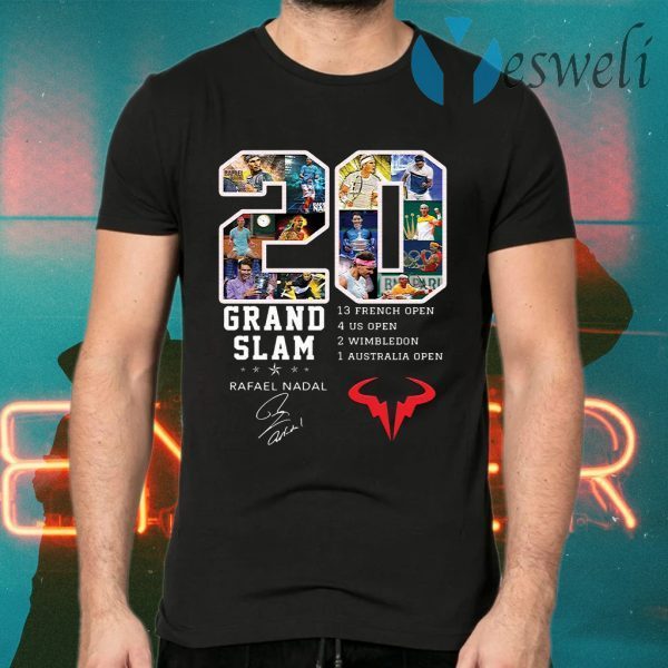 Champion 20 Grand Slam Rafael Nadal signature T-Shirts