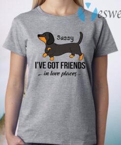 Dachshund Sassy I’ve Got Friends In Low Places T-Shirt