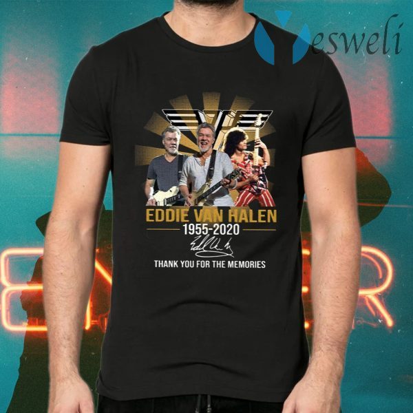 Eddie Van Halen 1955-2020 Thanks You For The Memories T-Shirts