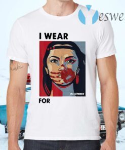 Funny MMIWG Indigenous Women I wear red for my Sisters T-Shirts