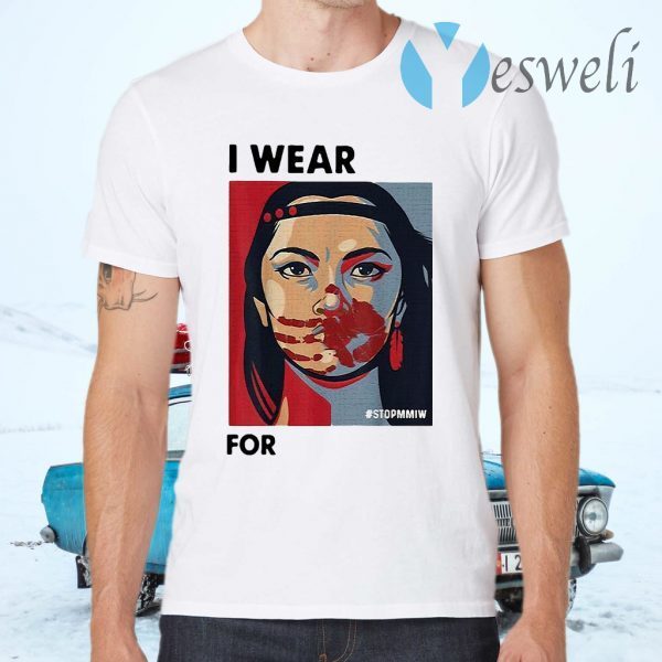 Funny MMIWG Indigenous Women I wear red for my Sisters T-Shirts