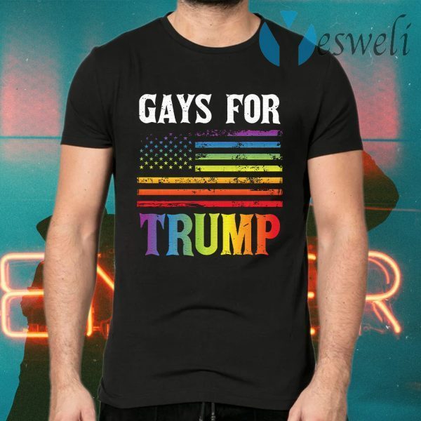Gays For Trump LGBT American Flag Vote Republican T-Shirts
