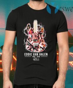 Guitar Eddie Van Halen 1955 2020 signature T-Shirts