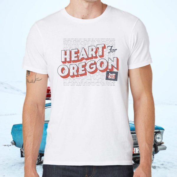 Heart For Oregon Charty T-Shirts