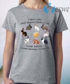 I Don’t Care What Anyone Thinks Of Me Except Bunnies I Want bunnies To Like Me T-Shirt