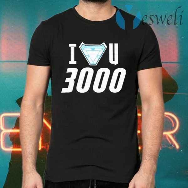 I Love You 3000 Iron Man Stark Avengers T-Shirts