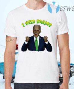 Joe Biden Zombie I Need Brains T-Shirts