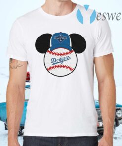 Los Angeles Dodgers Mickey Mouse Champions 2020 MLB T-Shirts