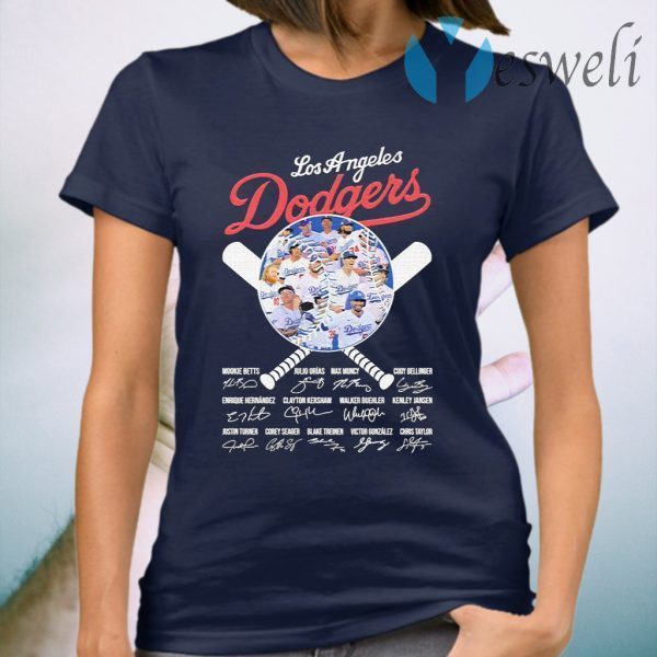 Los Angeles Dodgers baseball Member signatures funny T-Shirt