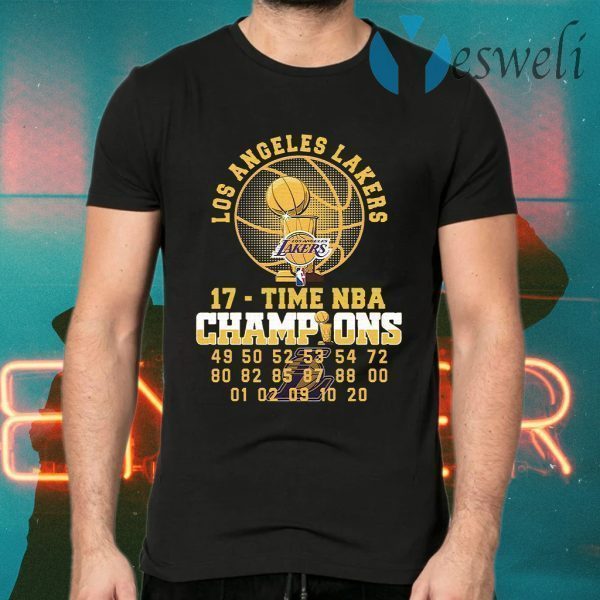 Los Angeles Lakers 17 Time NBA Champions T-Shirts