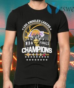 Los Angeles Lakers 4 vs 2 Miami Heat Nba Finals Champions T-Shirts