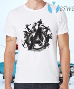 Marvel Avengers Endgame Flying Heroes T-Shirts