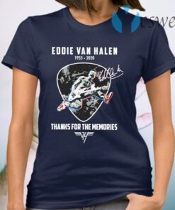 Official Eddie Van Halen thanks for the memories signature T-Shirt