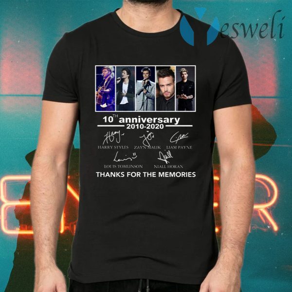 One Direction 10 Year Anniversary T-Shirts