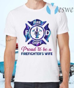 Proud to be a firefighter's wife hologram T-Shirts