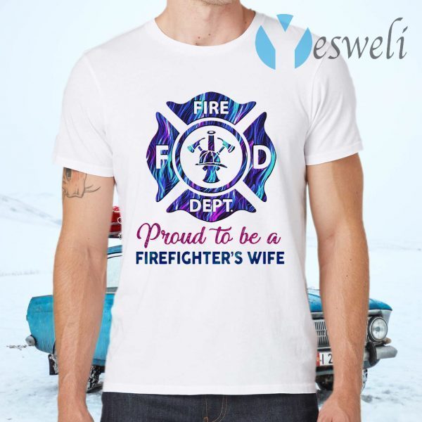 Proud to be a firefighter's wife hologram T-Shirts