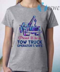 Proud to be a tow truck operators wife hologram T-Shirt