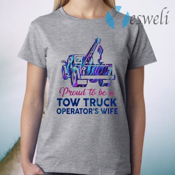 Proud to be a tow truck operators wife hologram T-Shirt