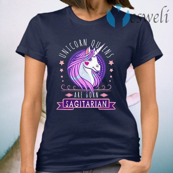 Sagittarius Queen Birthday Unicorn Zodiac T-Shirt