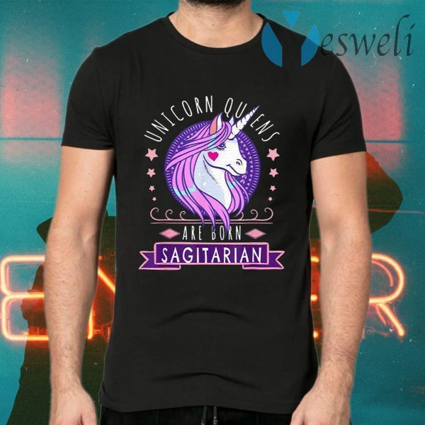 Sagittarius Queen Birthday Unicorn Zodiac T-Shirts