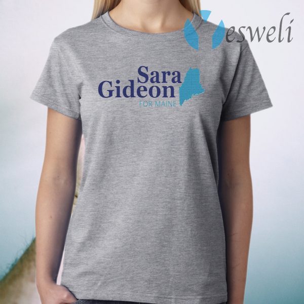 Sara Gideon White Logo Tee Sara Gideon For Senate T-Shirt