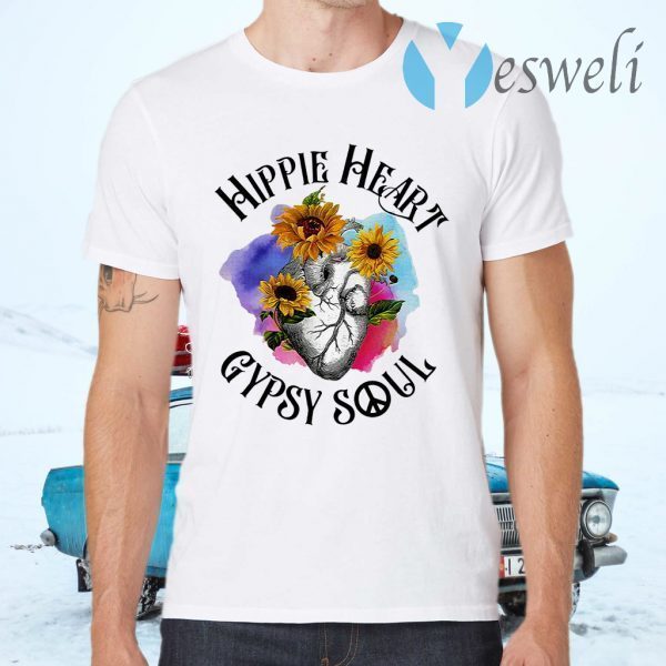 Sunflower Hippie heart Gypsy soul T-Shirts