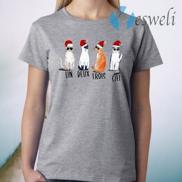 Un Deux Trois Cat Santa Christmas T-Shirt