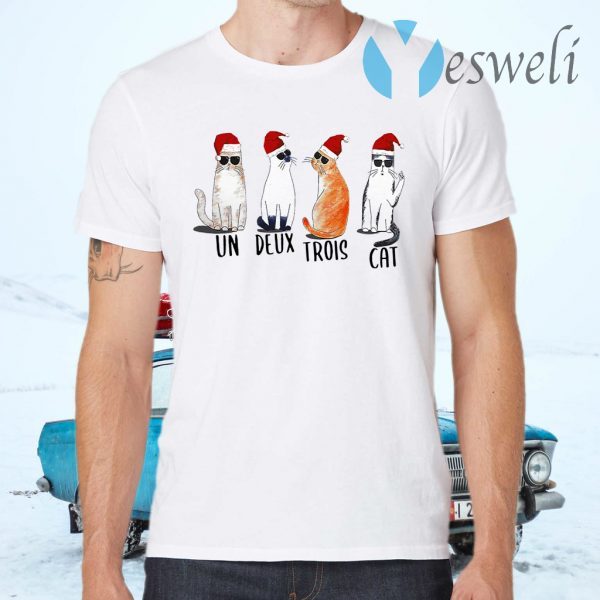 Un Deux Trois Cat Santa Christmas T-Shirts