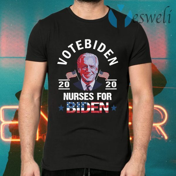 Vote Biden 2020 Nurse for Biden American flag T-Shirts