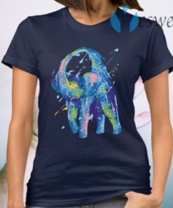 Watercolor Elephant Shower African T-Shirt