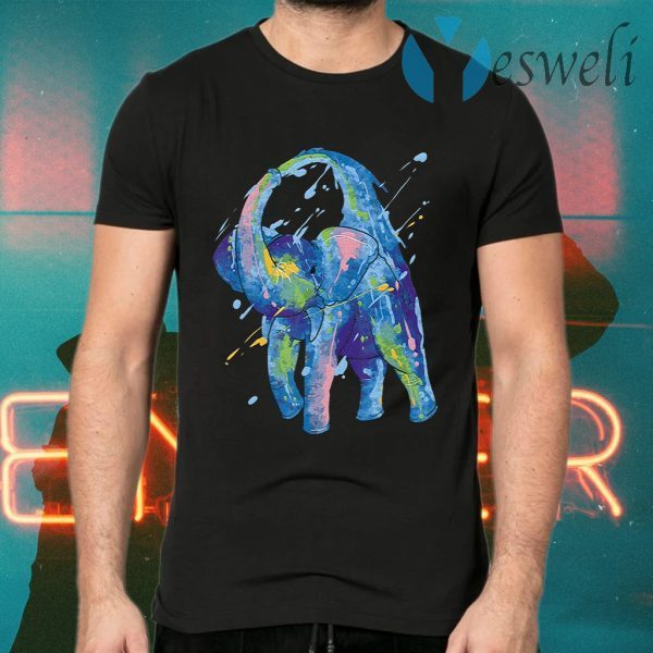 Watercolor Elephant Shower African T-Shirts