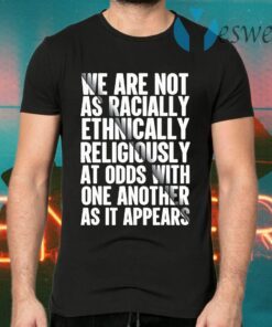 We Are Not As Racially Ethnically Religiously At Odds Biden Election T-Shirts