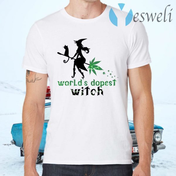 World’s Dopest Witch Cannabis Weed Girl T-Shirts