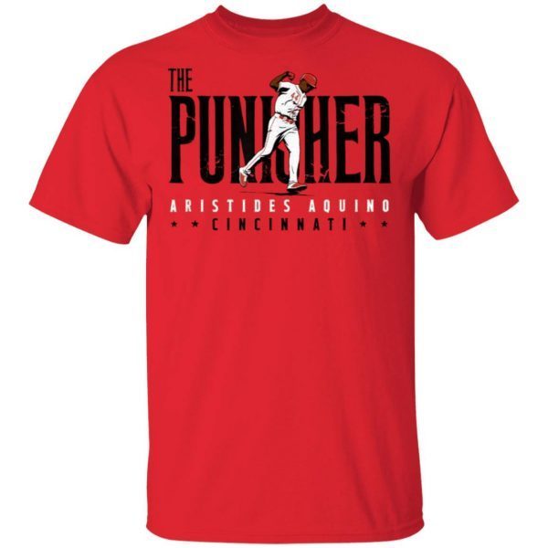 Aristides Aquino Cincinnati Reds The Punisher Ladies Women T-Shirt