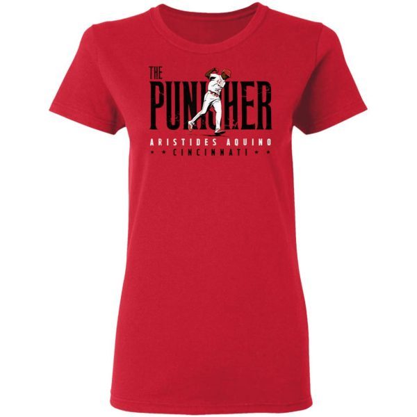 Aristides Aquino Cincinnati Reds The Punisher Ladies Women T-Shirt