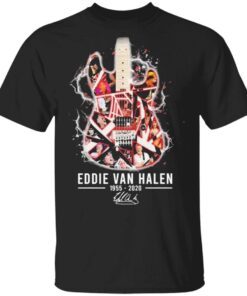 Guitar Eddie Van Halen 1955 2020 signature T-Shirt