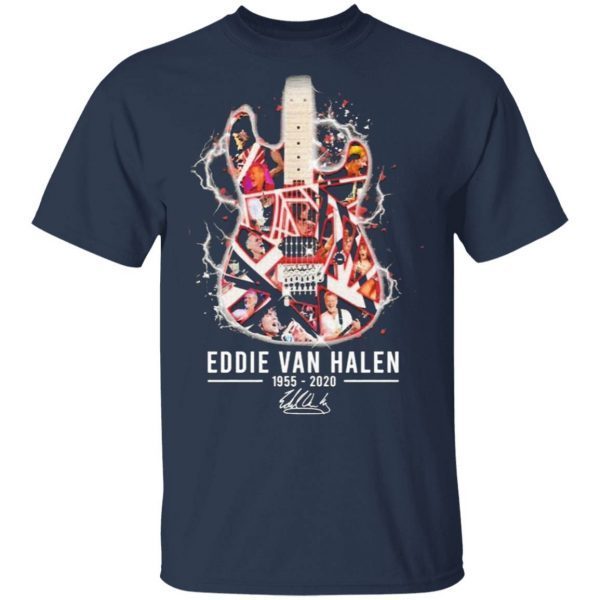 Guitar Eddie Van Halen 1955 2020 signature T-Shirt