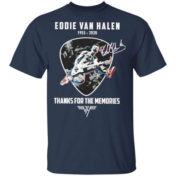 Official Eddie Van Halen thanks for the memories signature T-Shirt